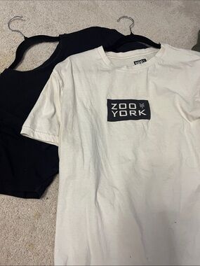 2 Zoo York tees one black one white